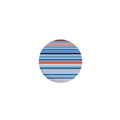 Blue And Coral Stripe 2 1  Mini Magnets by dressshop