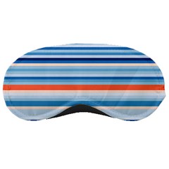 Blue And Coral Stripe 2 Sleeping Mask by dressshop