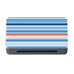 Blue And Coral Stripe 2 Memory Card Reader with CF Front