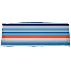 Blue And Coral Stripe 2 Body Pillow Case (dakimakura) by dressshop