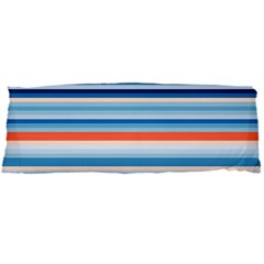 Blue And Coral Stripe 2 Body Pillow Case Dakimakura (two Sides) by dressshop