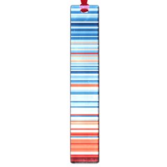 Blue And Coral Stripe 2 Large Book Marks by dressshop