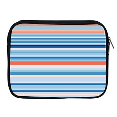 Blue And Coral Stripe 2 Apple Ipad 2/3/4 Zipper Cases by dressshop