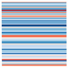 Blue And Coral Stripe 2 Wooden Puzzle Square by dressshop