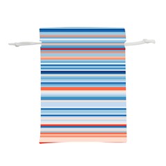 Blue And Coral Stripe 2 Lightweight Drawstring Pouch (m) by dressshop