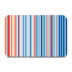 Blue And Coral Stripe 1 Plate Mats by dressshop