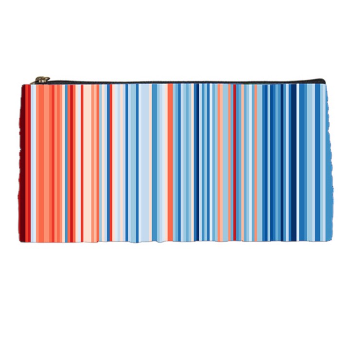 Blue And Coral Stripe 1 Pencil Cases