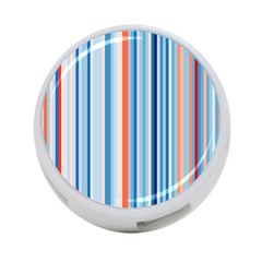 Blue And Coral Stripe 1 4-port Usb Hub (one Side) by dressshop