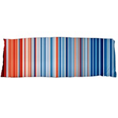 Blue And Coral Stripe 1 Body Pillow Case (dakimakura) by dressshop