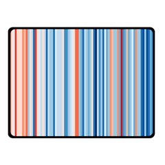 Blue And Coral Stripe 1 Double Sided Fleece Blanket (small)  by dressshop