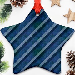 Blue Stripped Pattern Ornament (star)