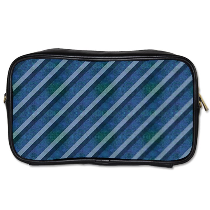 Blue Stripped Pattern Toiletries Bag (Two Sides)