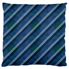 Blue Stripped Pattern Standard Flano Cushion Case (one Side) by designsbyamerianna