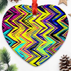 Mycolorfulchevron Heart Ornament (two Sides)