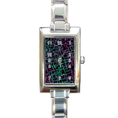 1980chaos Rectangle Italian Charm Watch by designsbyamerianna