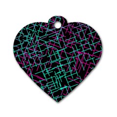 1980chaos Dog Tag Heart (one Side) by designsbyamerianna