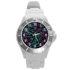 1980chaos Round Plastic Sport Watch (l) by designsbyamerianna