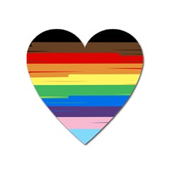 Inclusive Pride Flag Heart Magnet