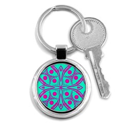 Butterfly Key Chain (round) by designsbyamerianna