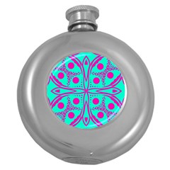 Butterfly Round Hip Flask (5 Oz) by designsbyamerianna