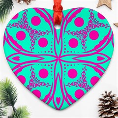 Butterfly Heart Ornament (two Sides) by designsbyamerianna