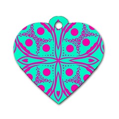 Butterfly Dog Tag Heart (two Sides) by designsbyamerianna