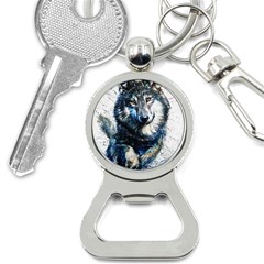 Gray Wolf - Forest King Bottle Opener Key Chain by kot737