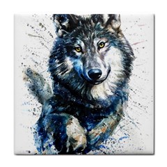 Gray Wolf - Forest King Face Towel by kot737