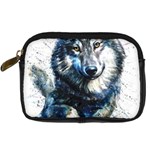 Gray Wolf - Forest King Digital Camera Leather Case Front