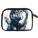 Gray Wolf - Forest King Digital Camera Leather Case Back