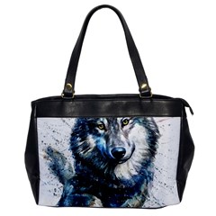 Gray Wolf - Forest King Oversize Office Handbag by kot737