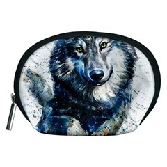 Gray Wolf - Forest King Accessory Pouch (medium) by kot737