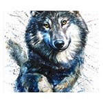 Gray Wolf - Forest King Double Sided Flano Blanket (Small)  50 x40  Blanket Front