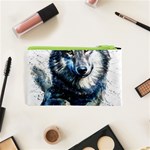 Gray Wolf - Forest King Cosmetic Bag (XS) Back