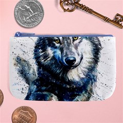 Gray Wolf - Forest King Large Coin Purse by kot737