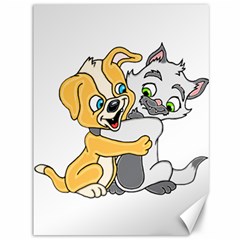 Puppy And Siamese Love Canvas 36  X 48  (unframed) by retrotoomoderndesigns