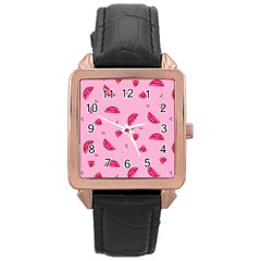 Summer Rose Gold Leather Watch  by scharamo