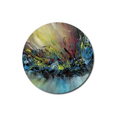 Original Abstract Art Rubber Coaster (round)  by scharamo