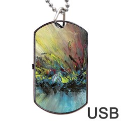 Original Abstract Art Dog Tag Usb Flash (two Sides) by scharamo