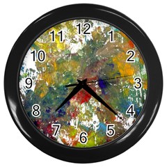 Original Abstract Art Wall Clock (black)