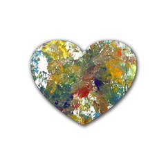 Original Abstract Art Heart Coaster (4 Pack)  by scharamo