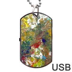 Original Abstract Art Dog Tag Usb Flash (one Side)