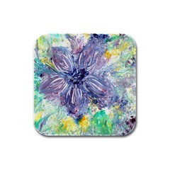 Original Abstract Art Rubber Square Coaster (4 Pack)  by scharamo