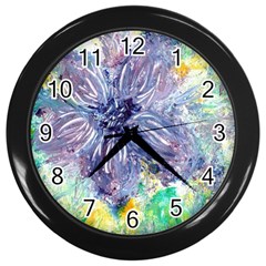 Original Abstract Art Wall Clock (black)