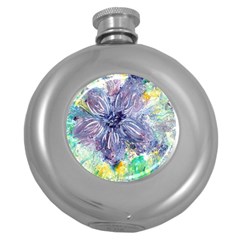 Original Abstract Art Round Hip Flask (5 Oz) by scharamo