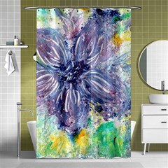 Original Abstract Art Shower Curtain 48  X 72  (small)  by scharamo