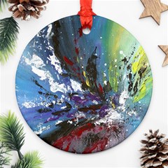 Original Abstract Art Round Ornament (two Sides) by scharamo