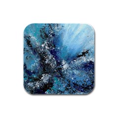 Original Abstract Art Rubber Square Coaster (4 Pack)  by scharamo