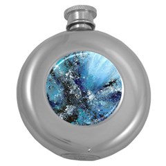 Original Abstract Art Round Hip Flask (5 Oz) by scharamo