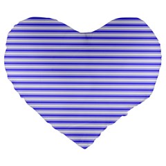 Striped Large 19  Premium Heart Shape Cushions